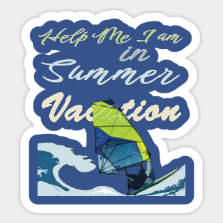 Help me I am in summer vacation. Sticker